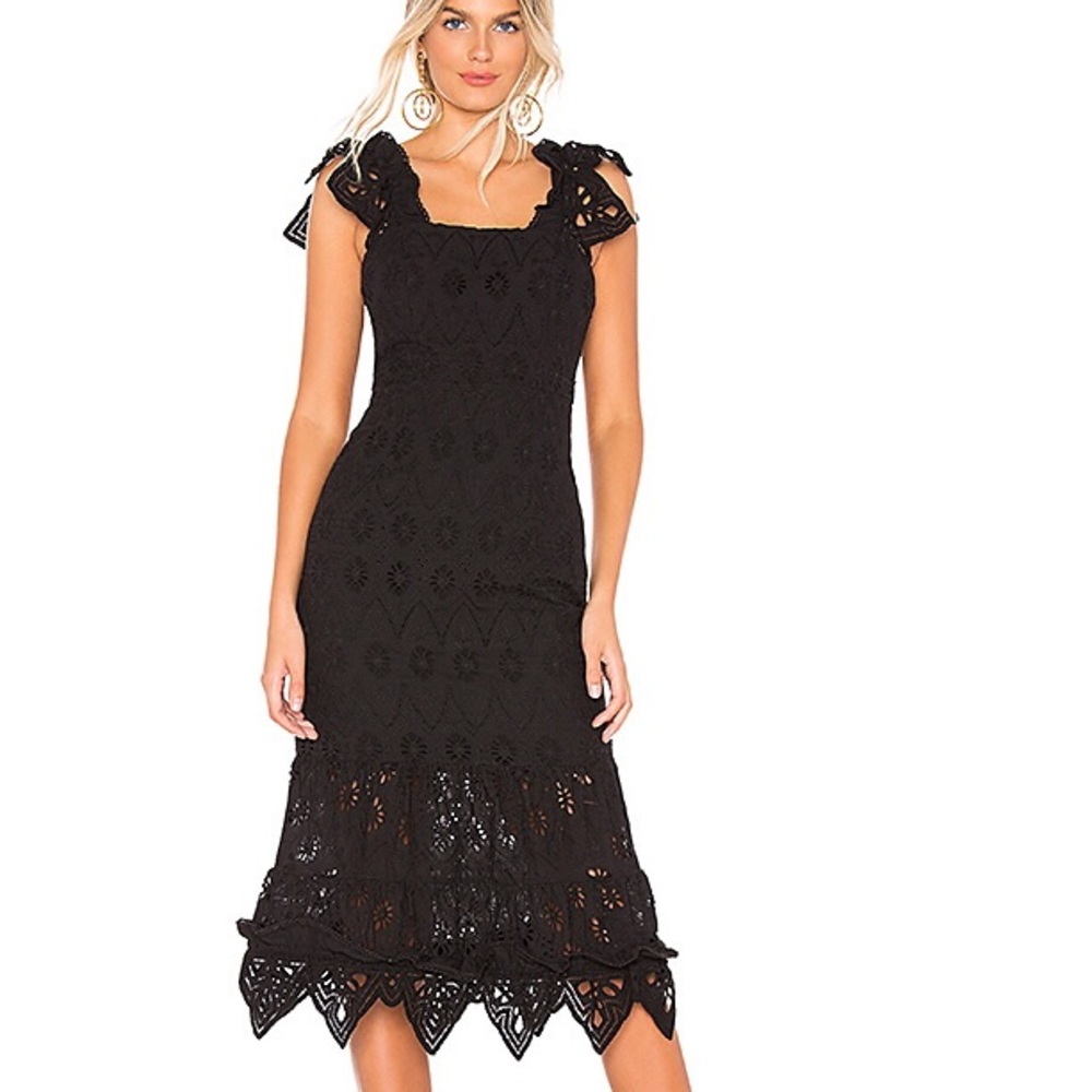 Shona Joy Viola Sleeveless Eyelet Midi Dress